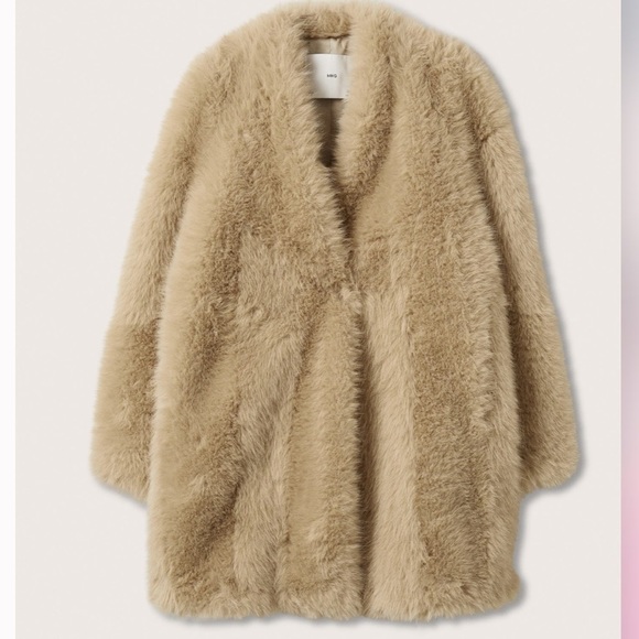 Mango Fur Effect Coat - Picture 3 of 13